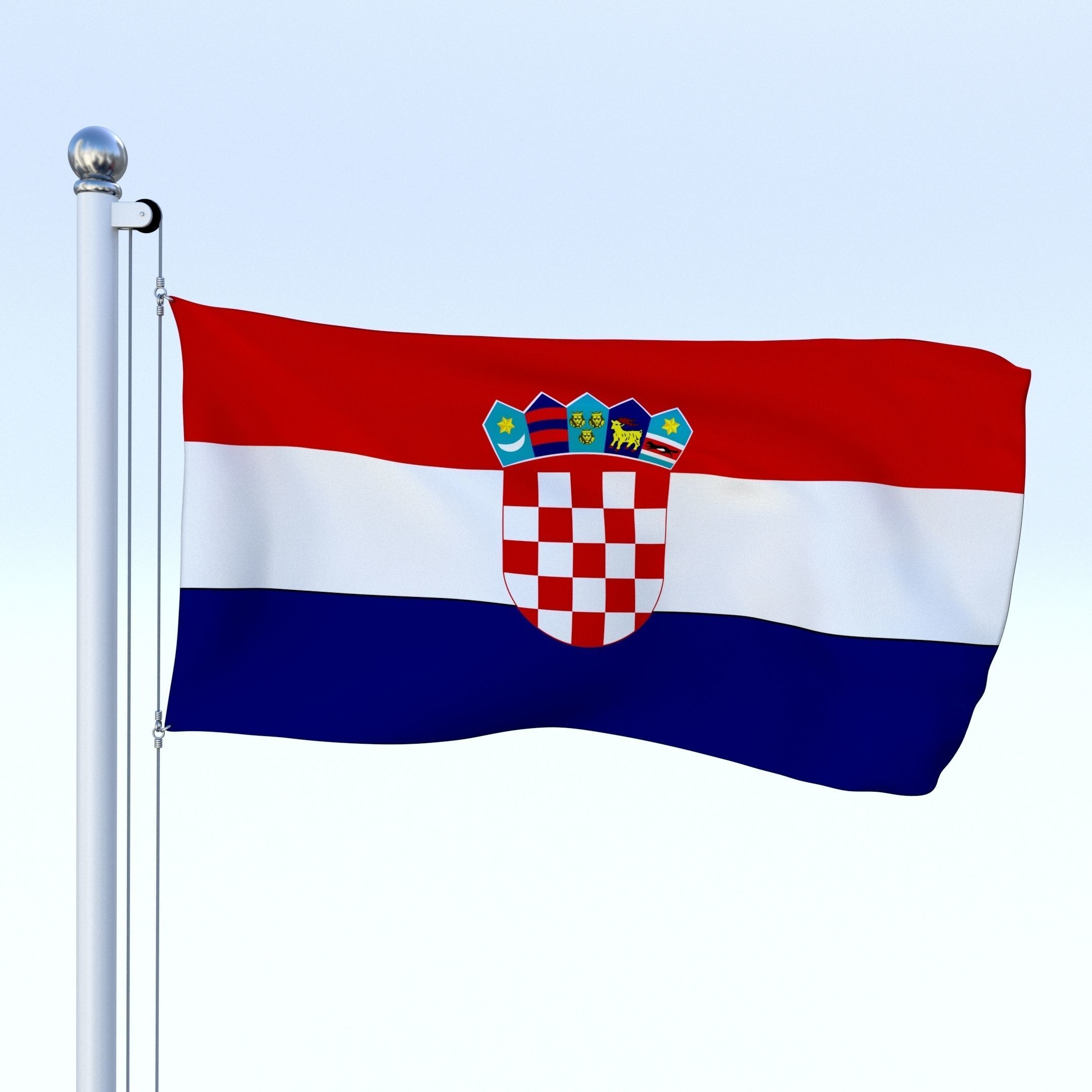 All European Flag Pack Low-poly 3D model_40