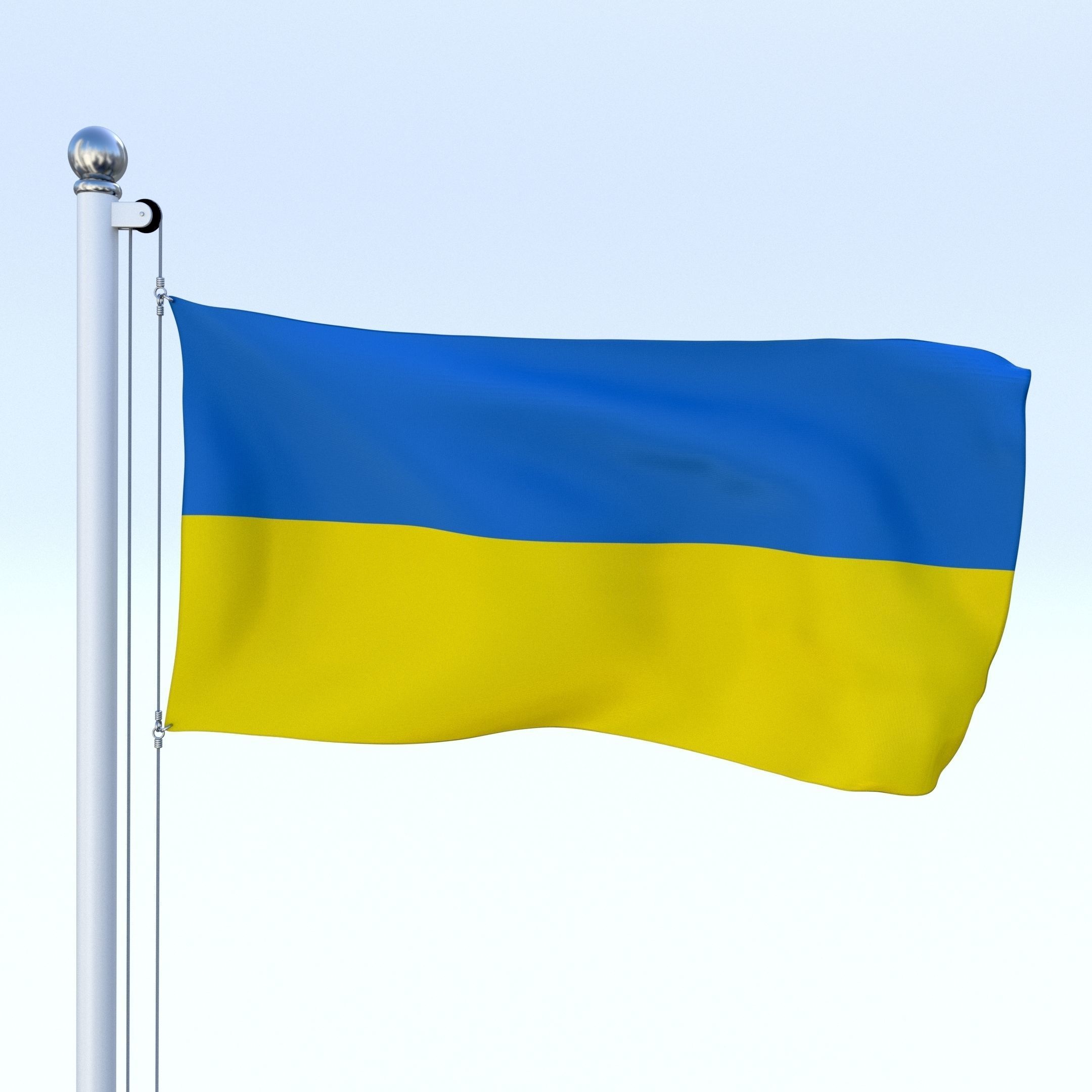 All European Flag Pack Low-poly 3D model_37