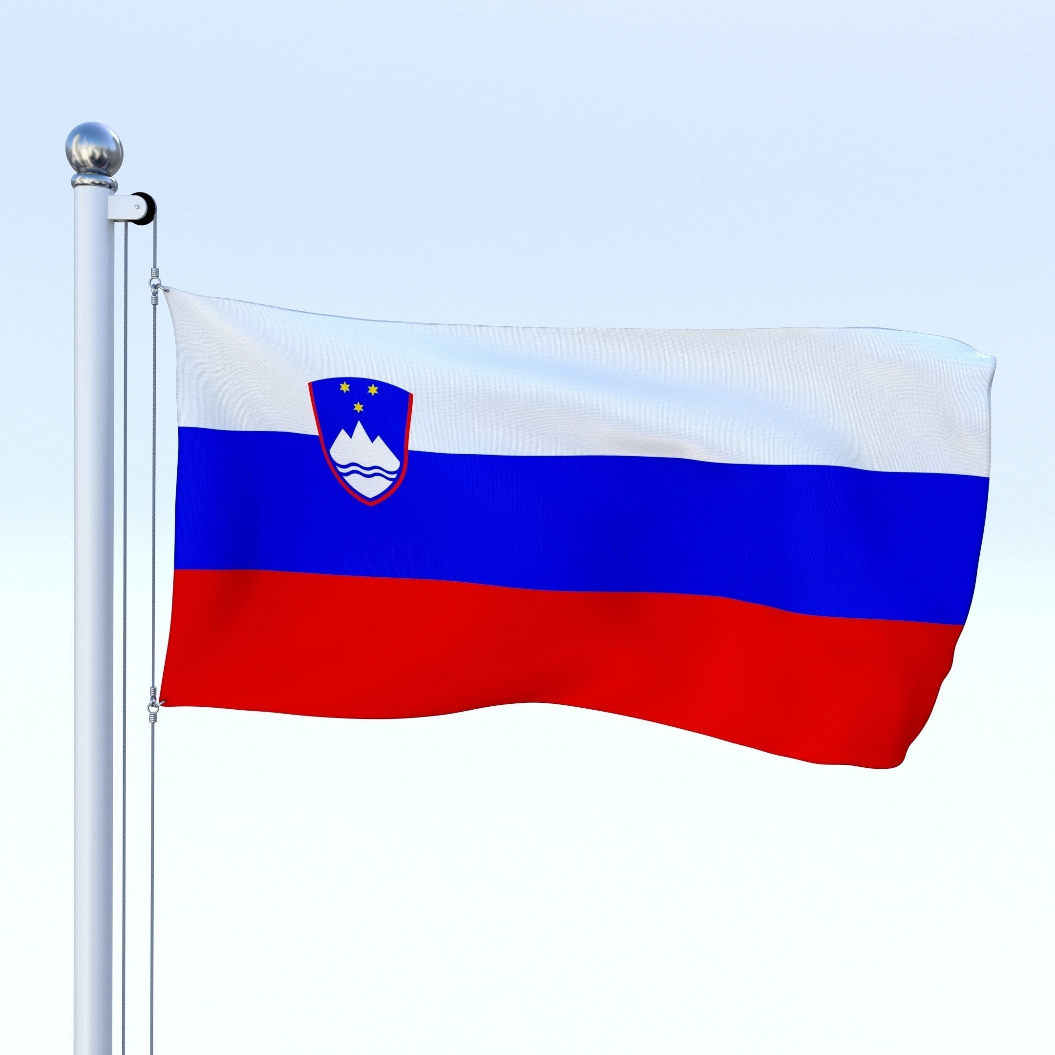 All European Flag Pack Low-poly 3D model_30