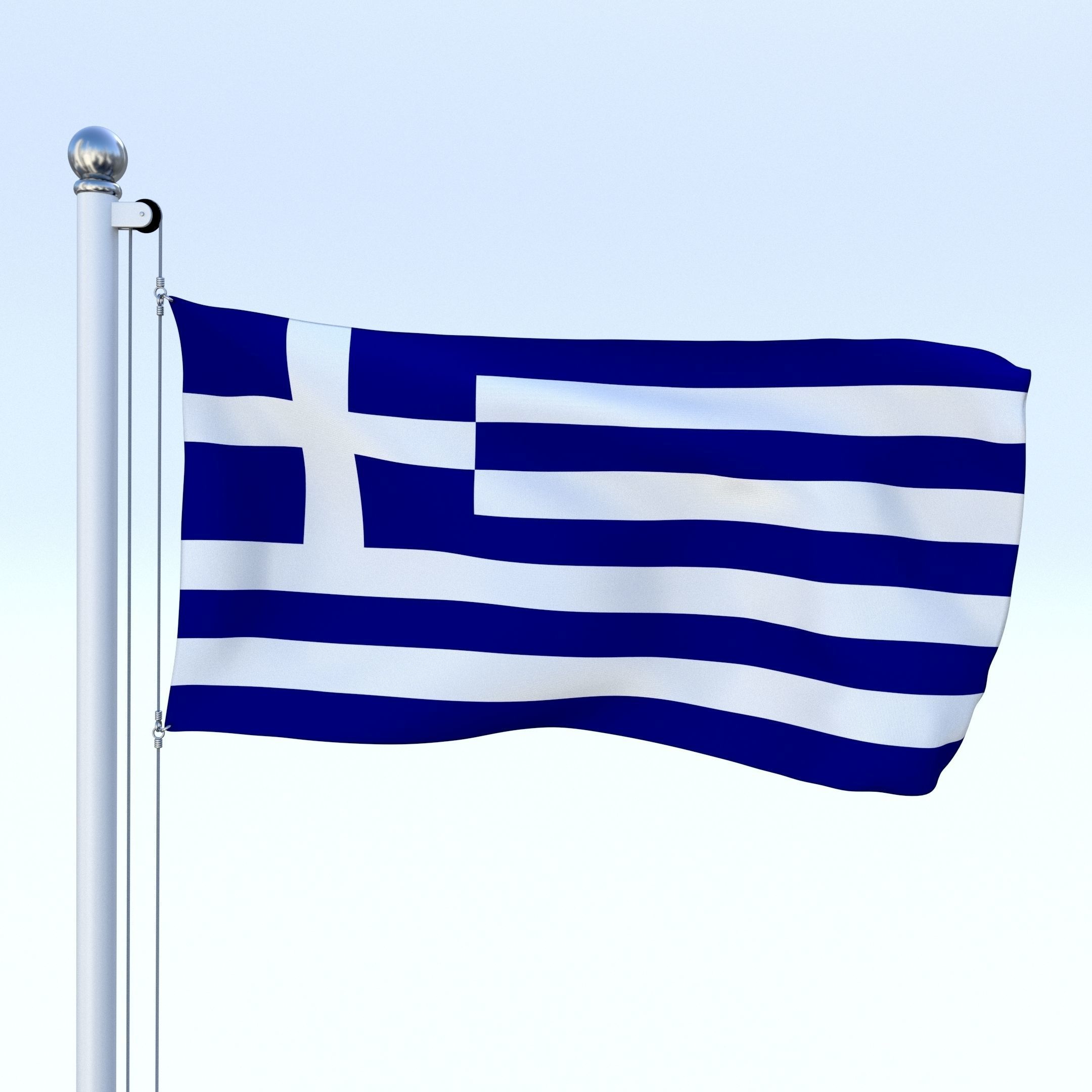 All European Flag Pack Low-poly 3D model_28