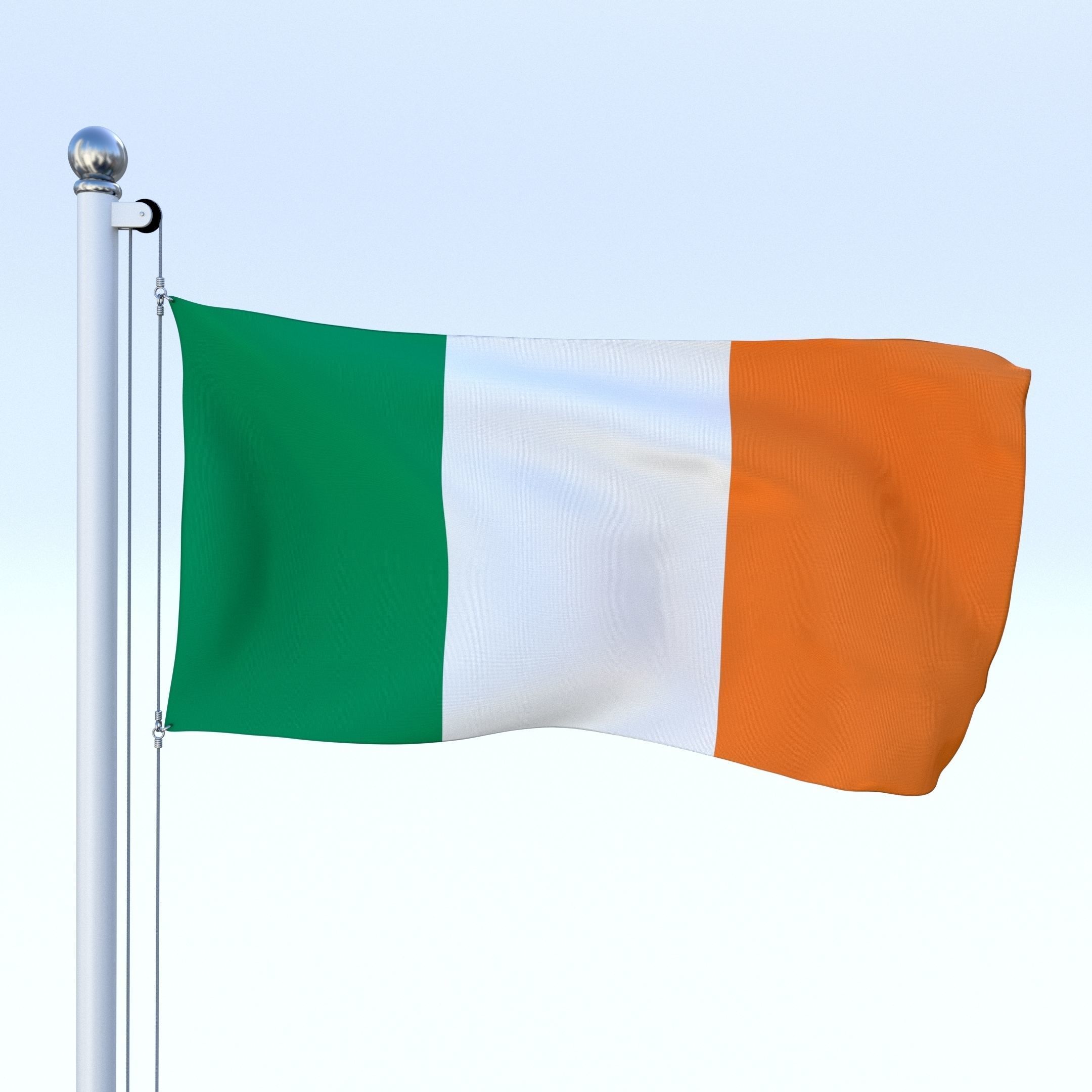 All European Flag Pack Low-poly 3D model_39