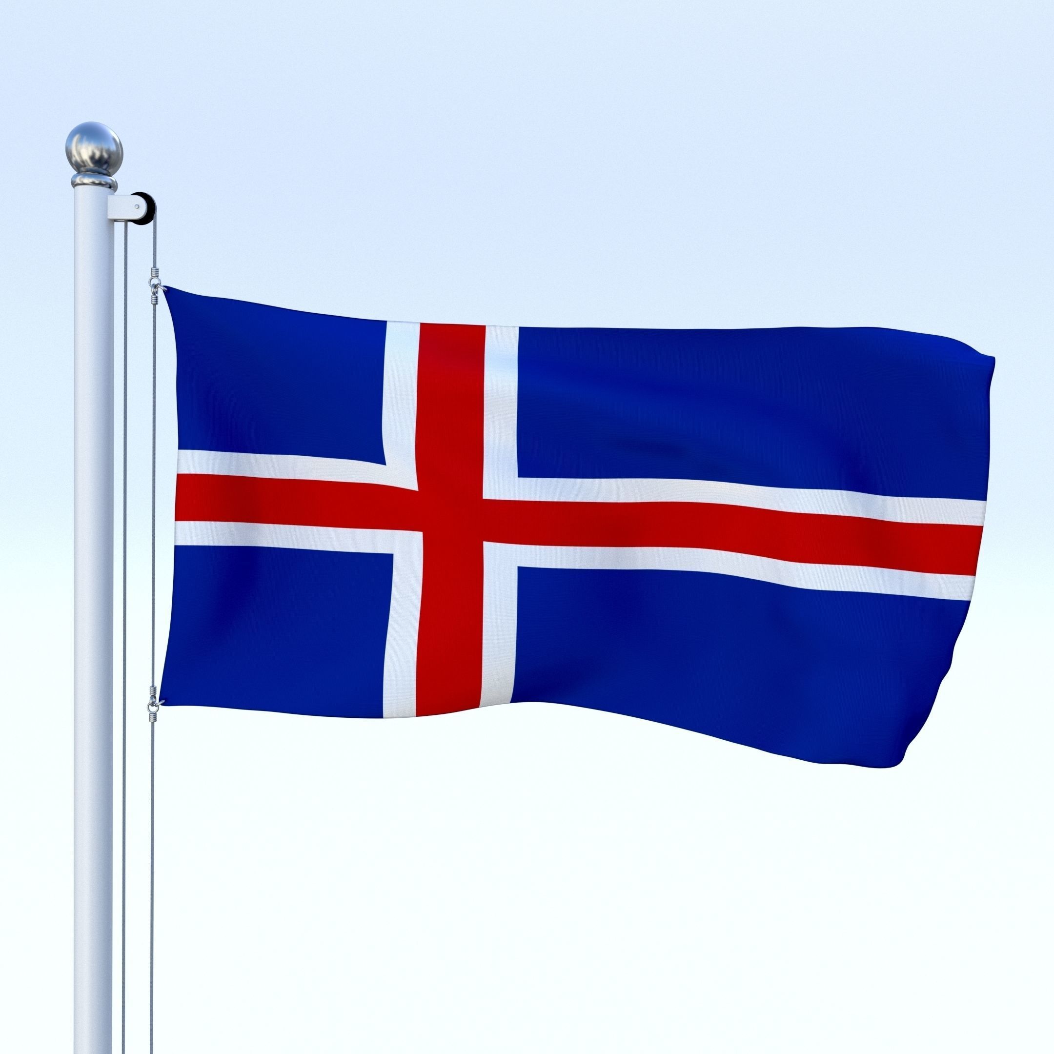 All European Flag Pack Low-poly 3D model_13