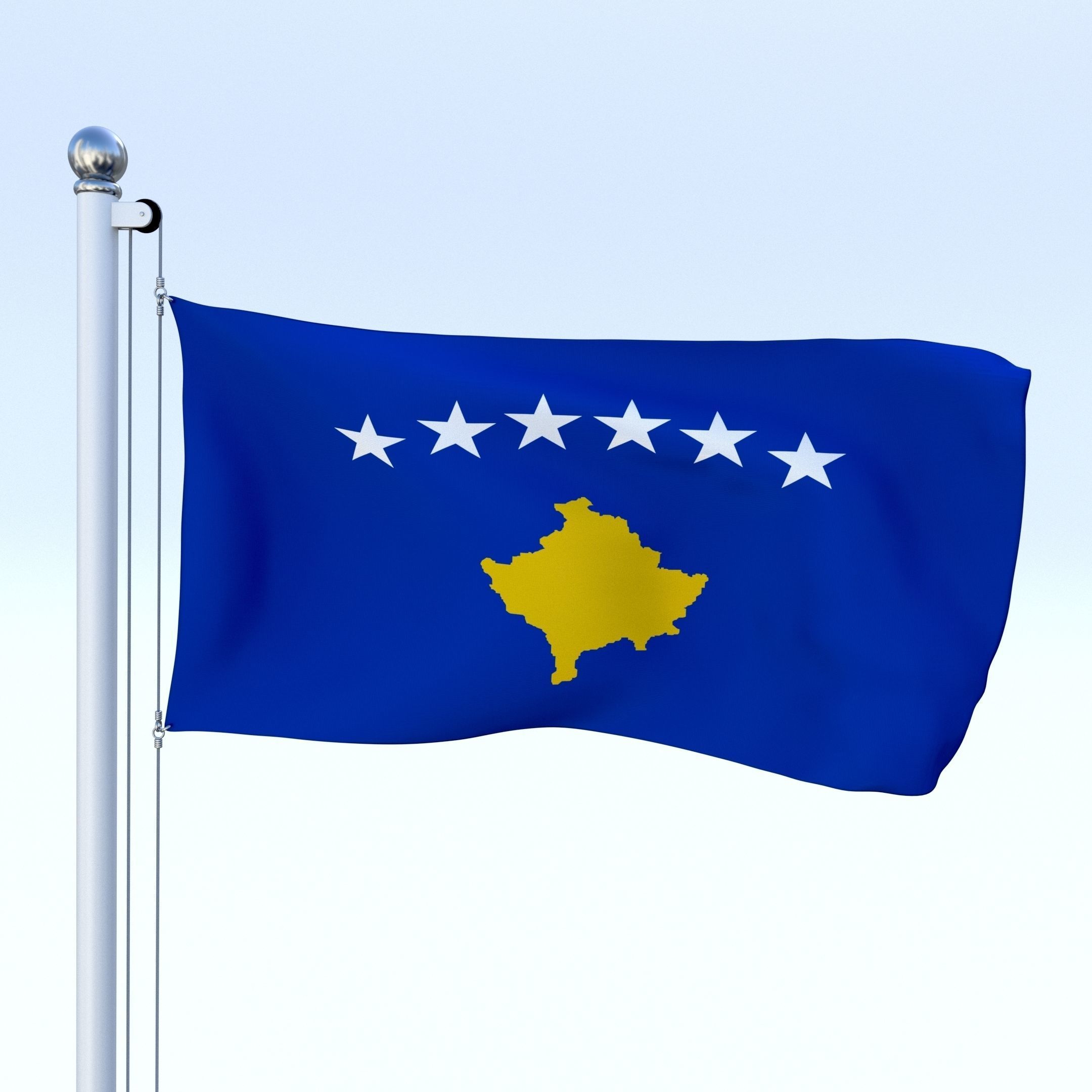 All European Flag Pack Low-poly 3D model_9