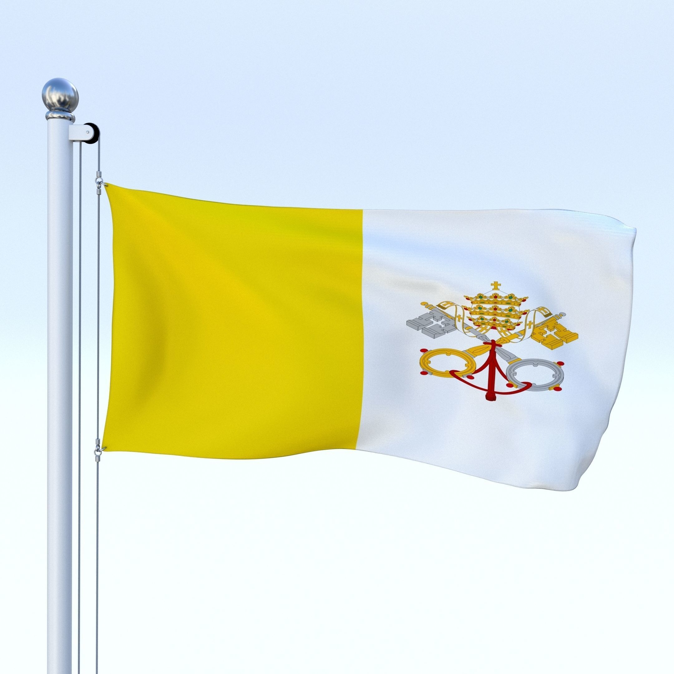 All European Flag Pack Low-poly 3D model_4