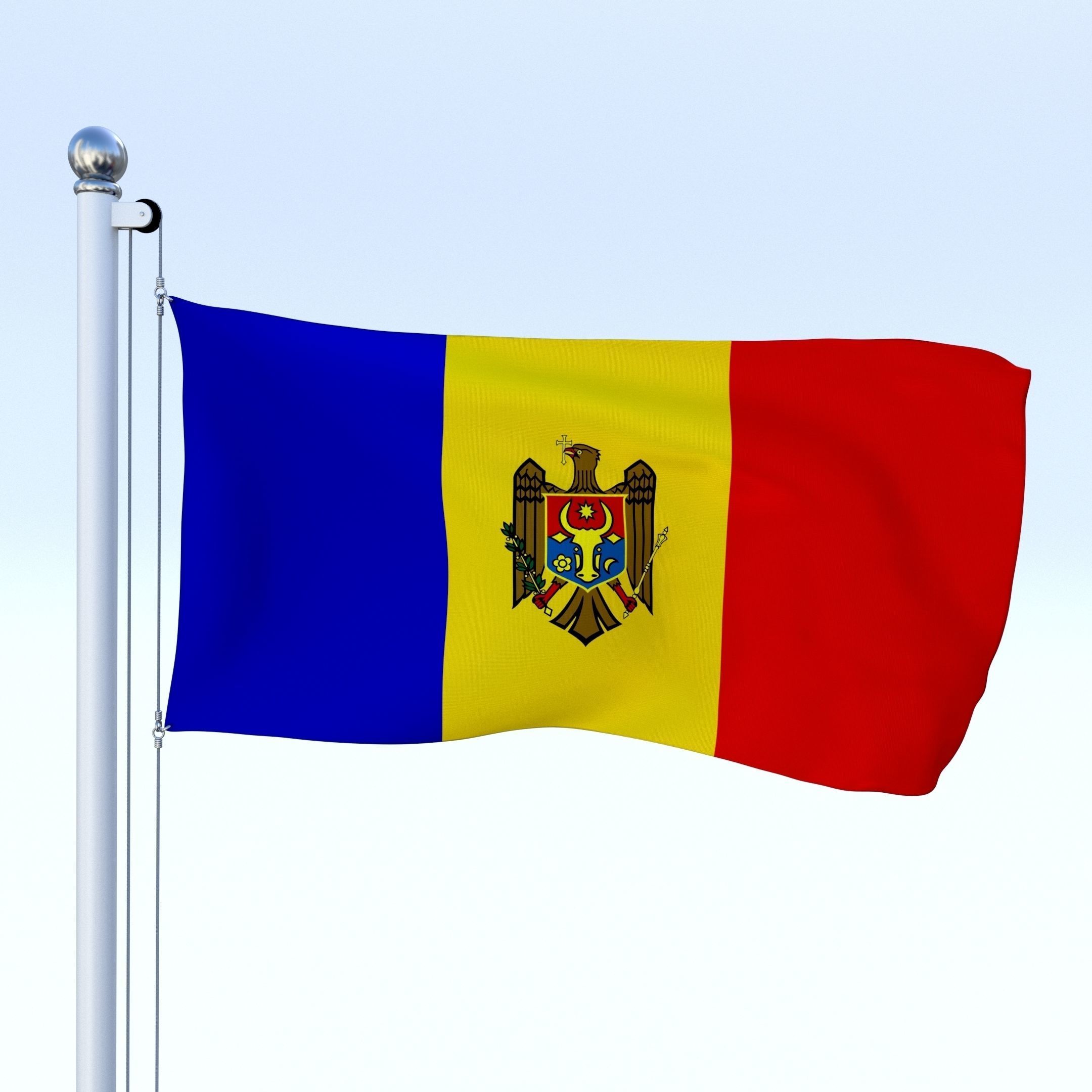 All European Flag Pack Low-poly 3D model_45