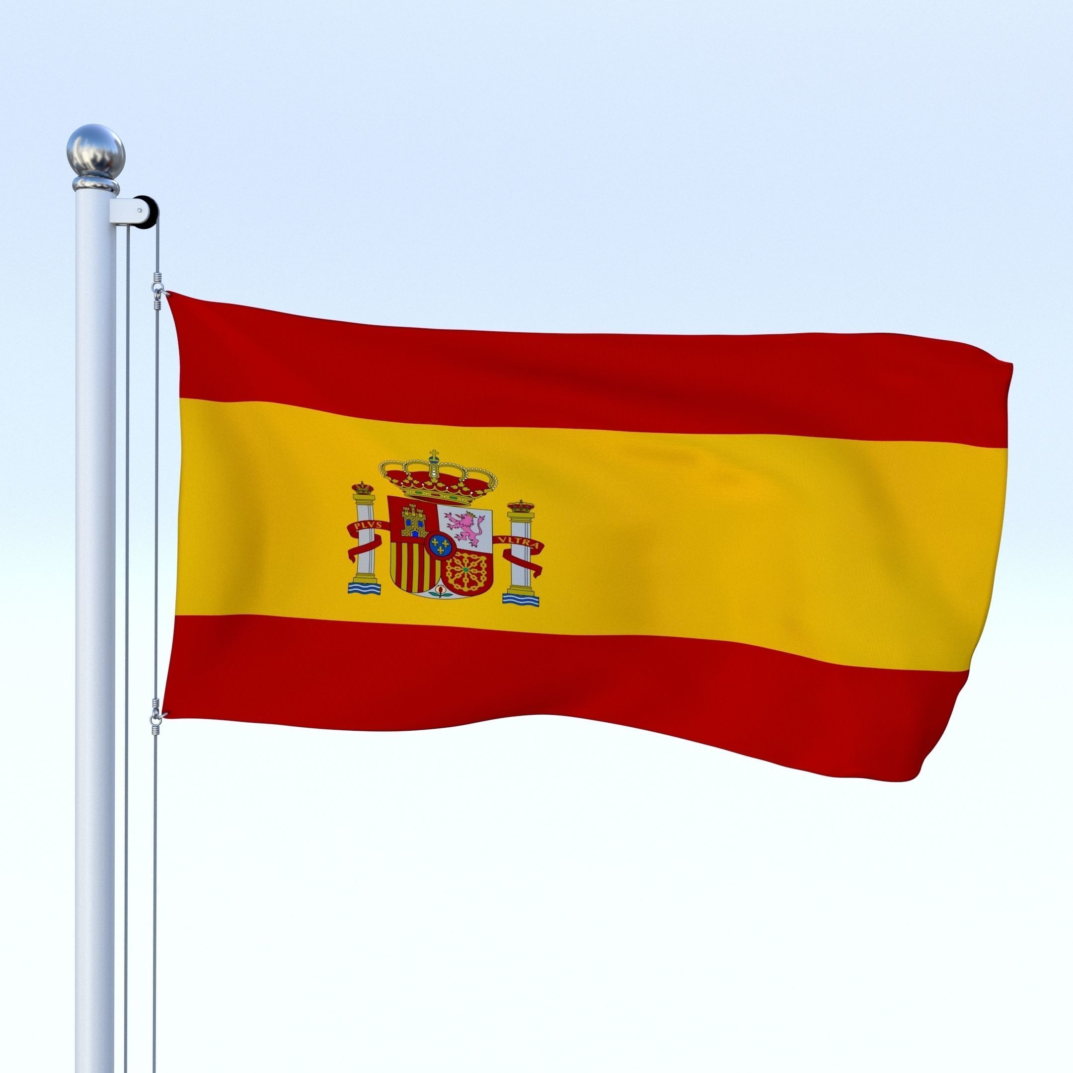 All European Flag Pack Low-poly 3D model_12