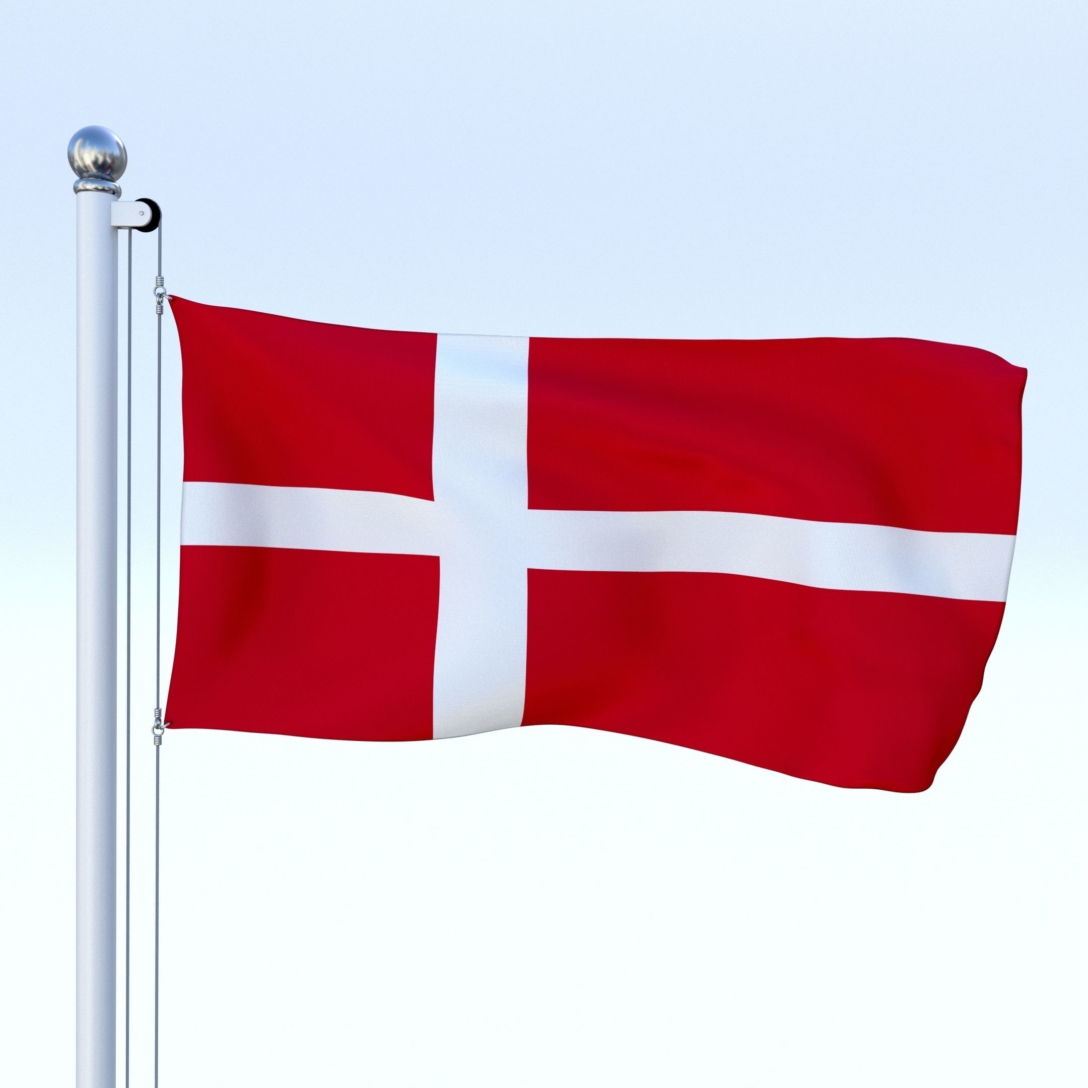 All European Flag Pack Low-poly 3D model_49