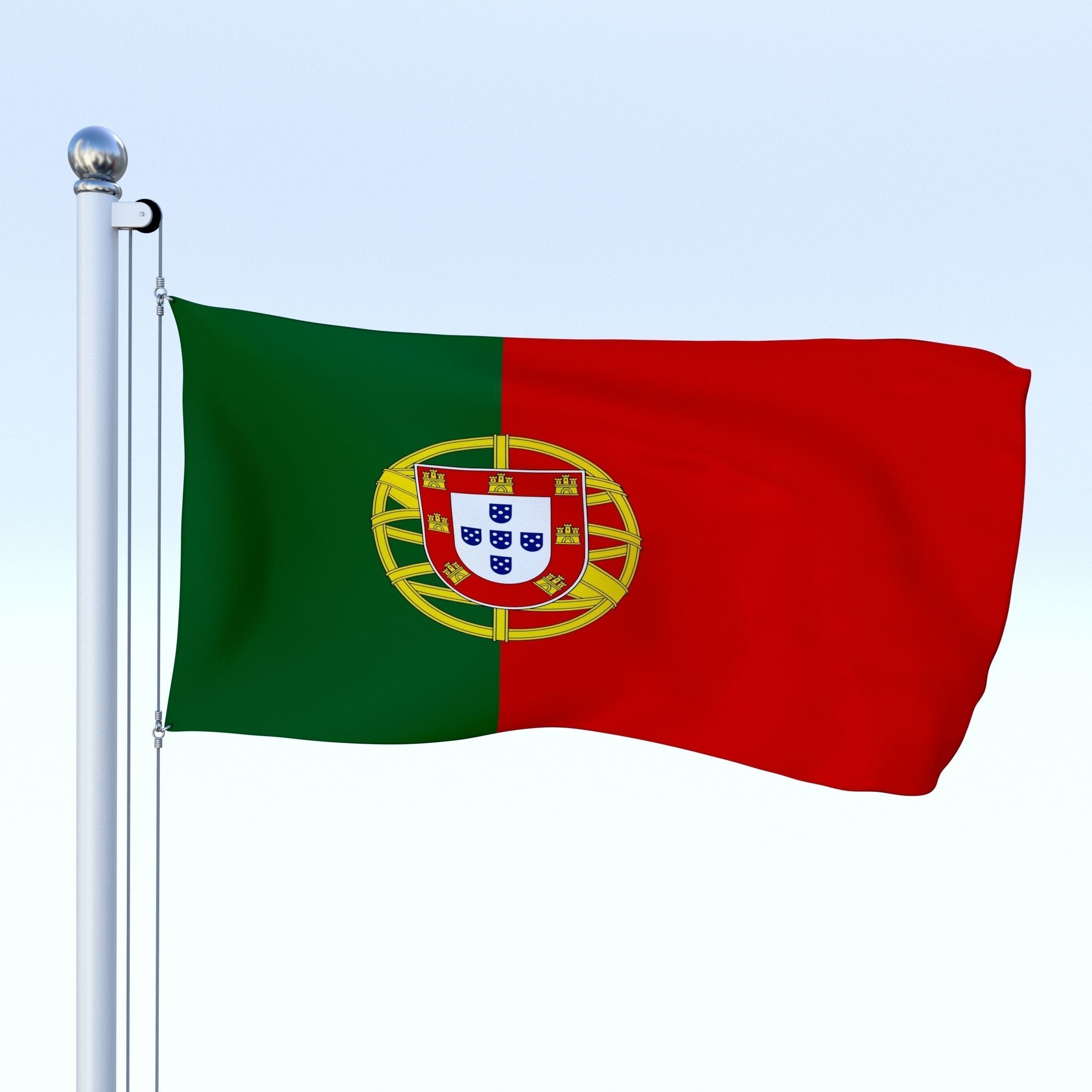 All European Flag Pack Low-poly 3D model_29