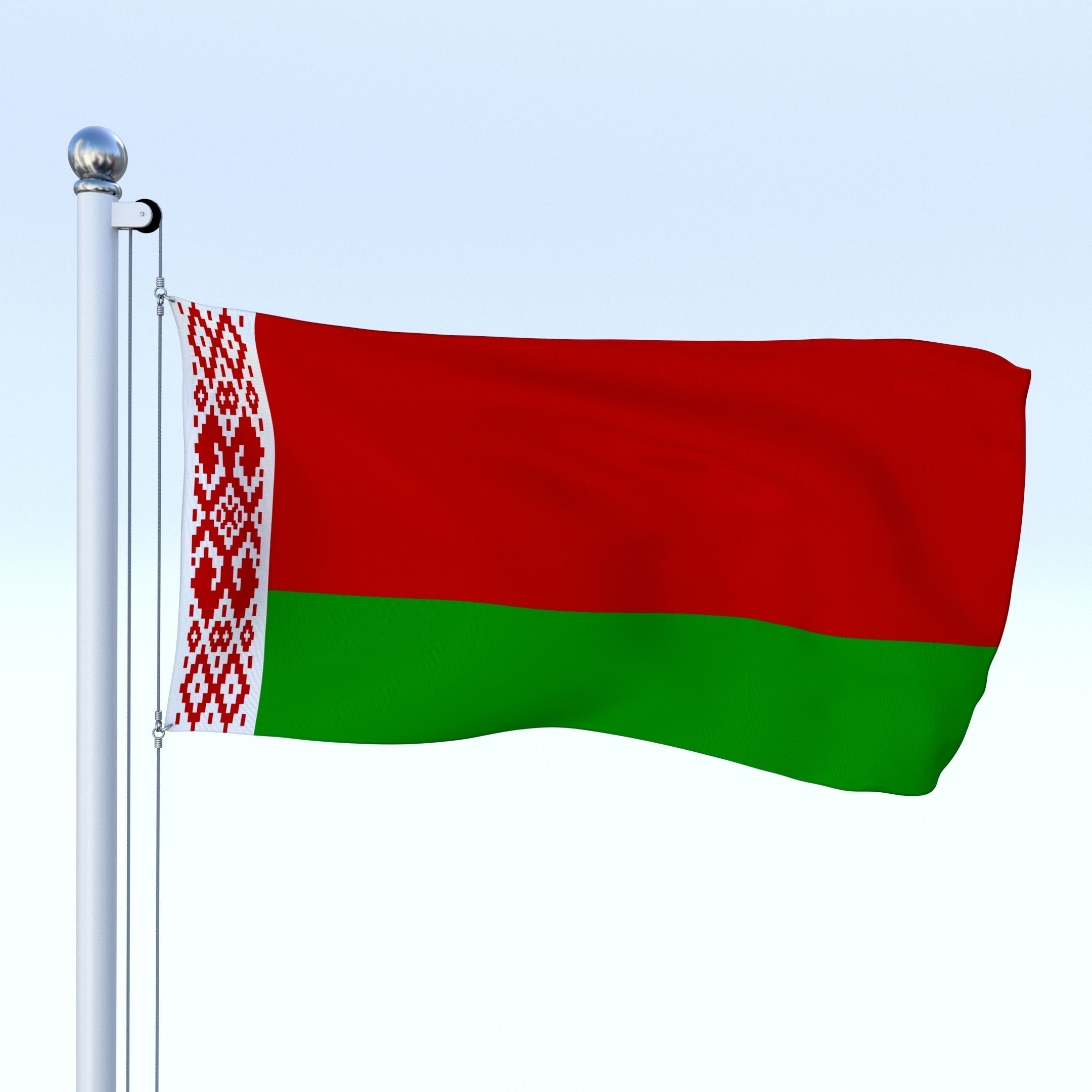 All European Flag Pack Low-poly 3D model_25