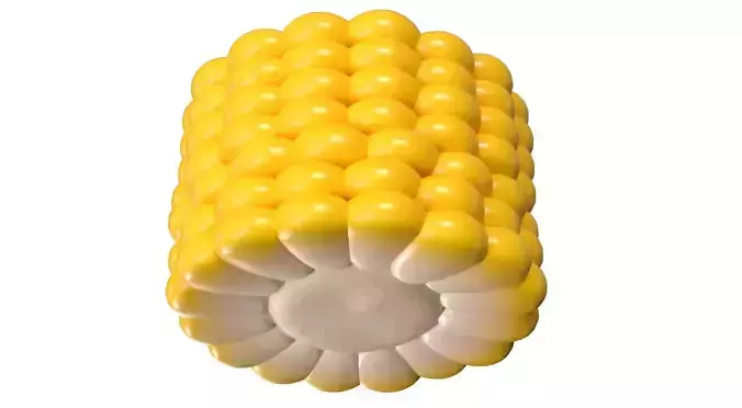 Corn Cob Piece Sliced Yellow Maize PBR 2 Low-poly 3D model 4