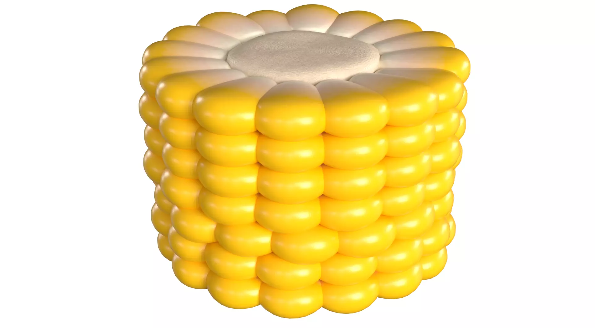 Corn Cob Piece Sliced Yellow Maize PBR 2 Low-poly 3D model