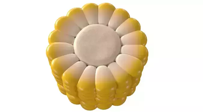 Corn Cob Piece Sliced Yellow Maize PBR 2 Low-poly 3D model 3