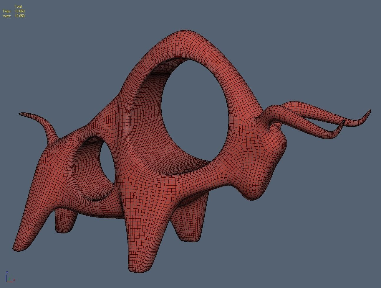 Bull figurine P 3D print model_11