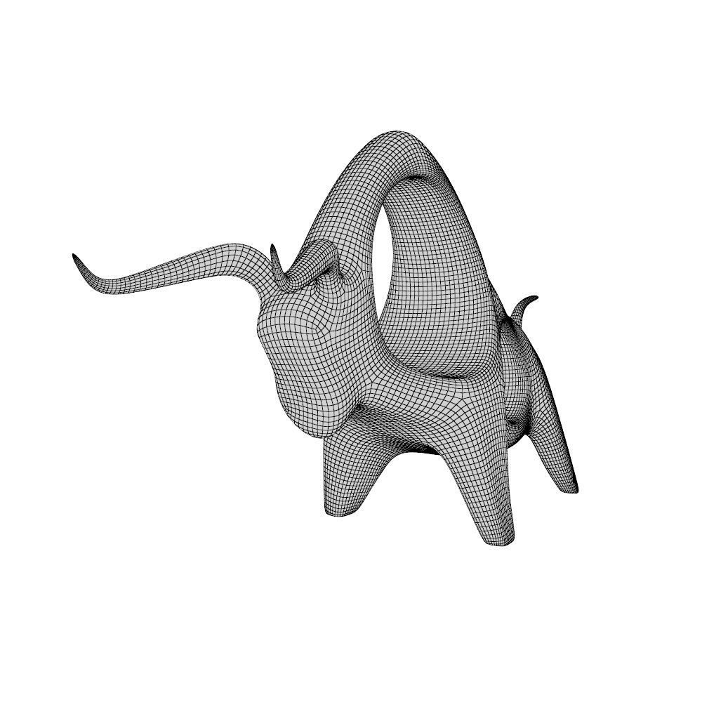 Bull figurine P 3D print model_10
