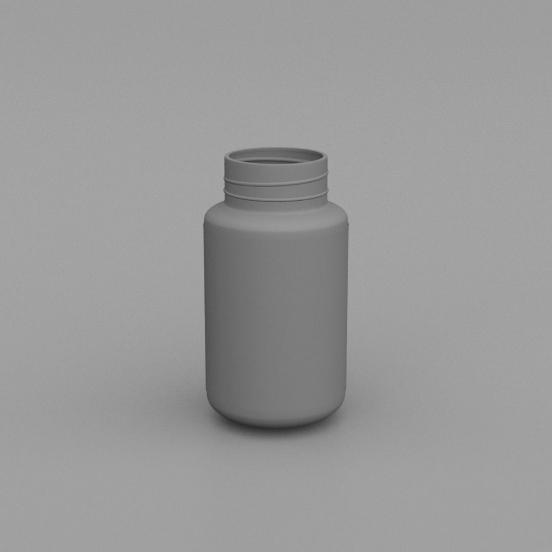 Pill Bottle Low-poly 3D model_3