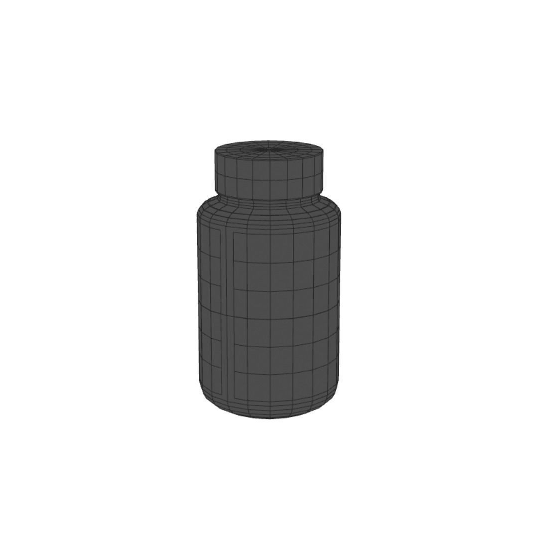Pill Bottle Low-poly 3D model_2