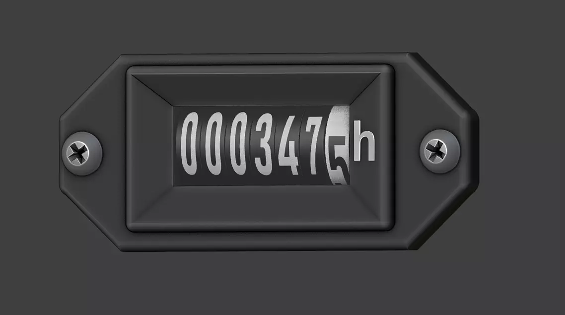 Betriebsstundenzaehler - Operating hours counter Free low-poly 3D model