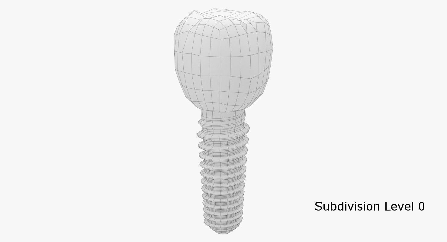 Tooth Implant 3D model_4