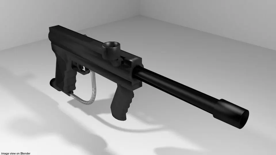 Paintball Marker - Woodsball Type 1 3D model