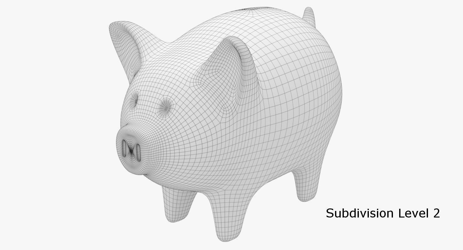 Piggy Bank 2 3D model_6