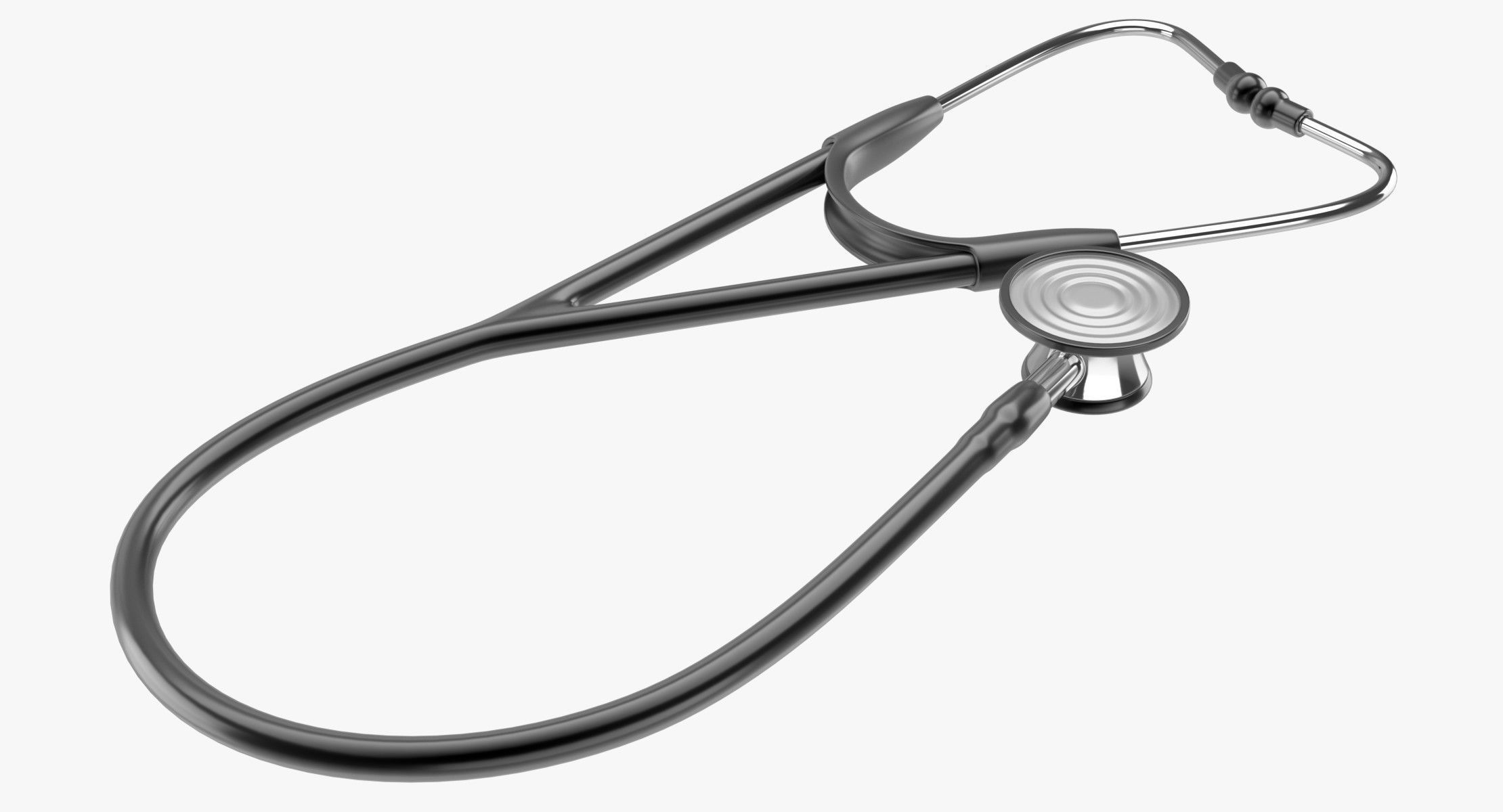Stethoscope transparent 3D model_2