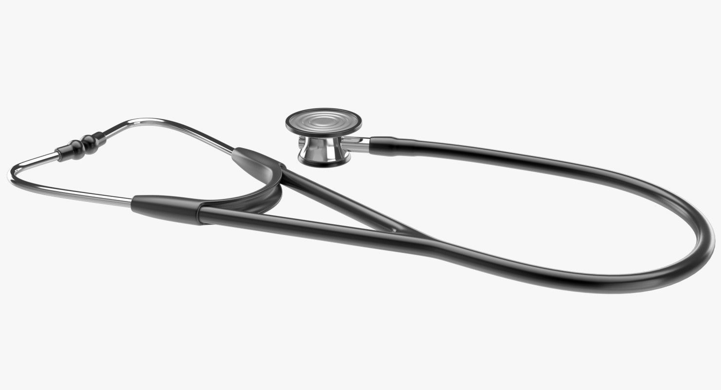 Stethoscope transparent 3D model_1