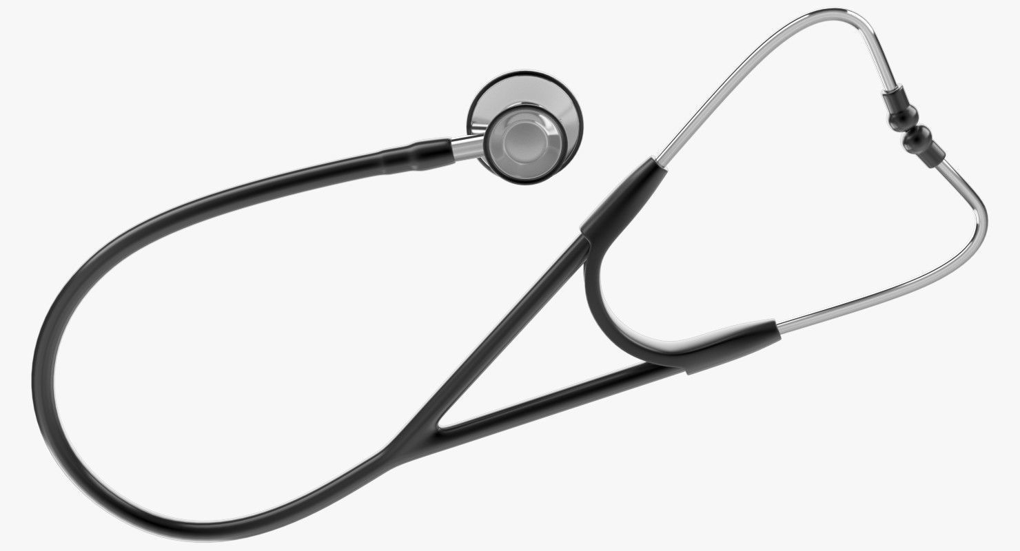 Stethoscope transparent 3D model_3