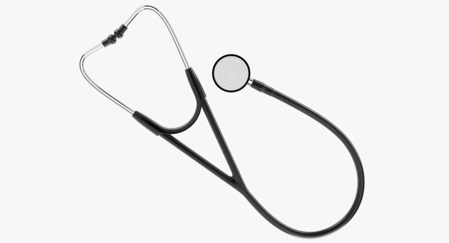 Stethoscope transparent 3D model_0