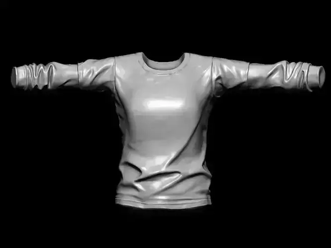 femaleShirt long sleeved t-shirt 3D model
