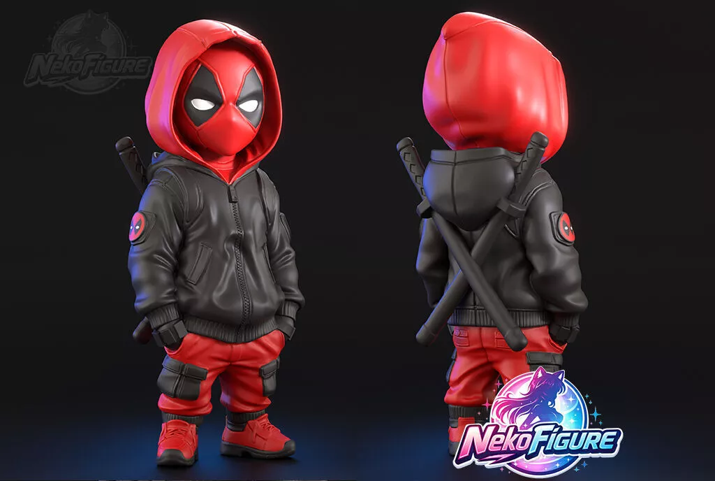 Deadpool HipHop Chibi Statue Figurine stl printable 3D print model