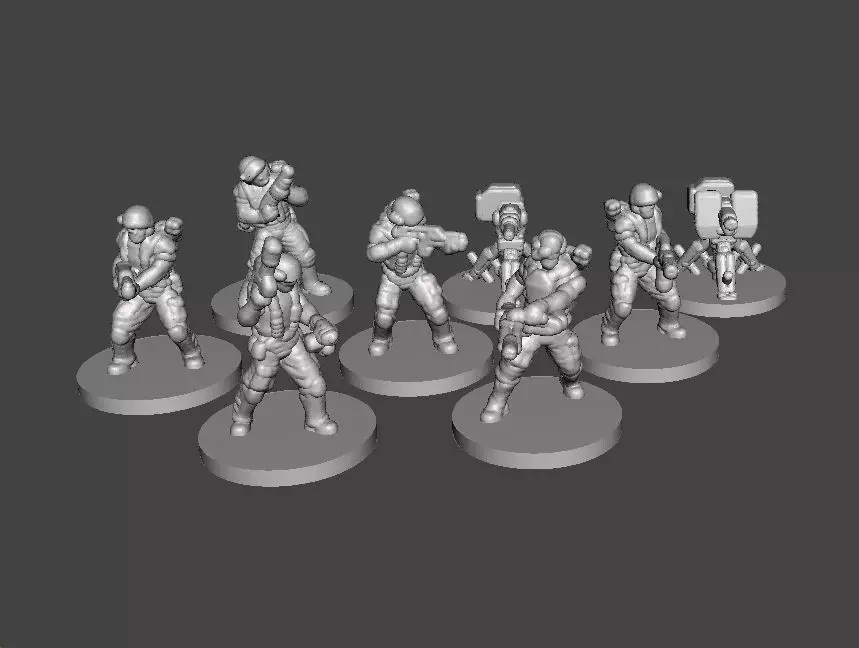 6MM SCALE COLONIAL MARINES SET MINIATURE MODELS SCIFI GAMES EPIC 3D print model