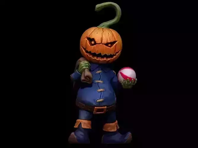 PumpkinMonster3DPrintable nintendo amiibo halloween minifigure