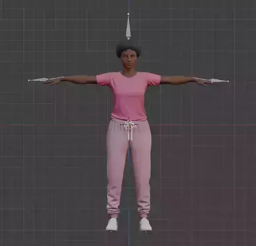 African woman rigged