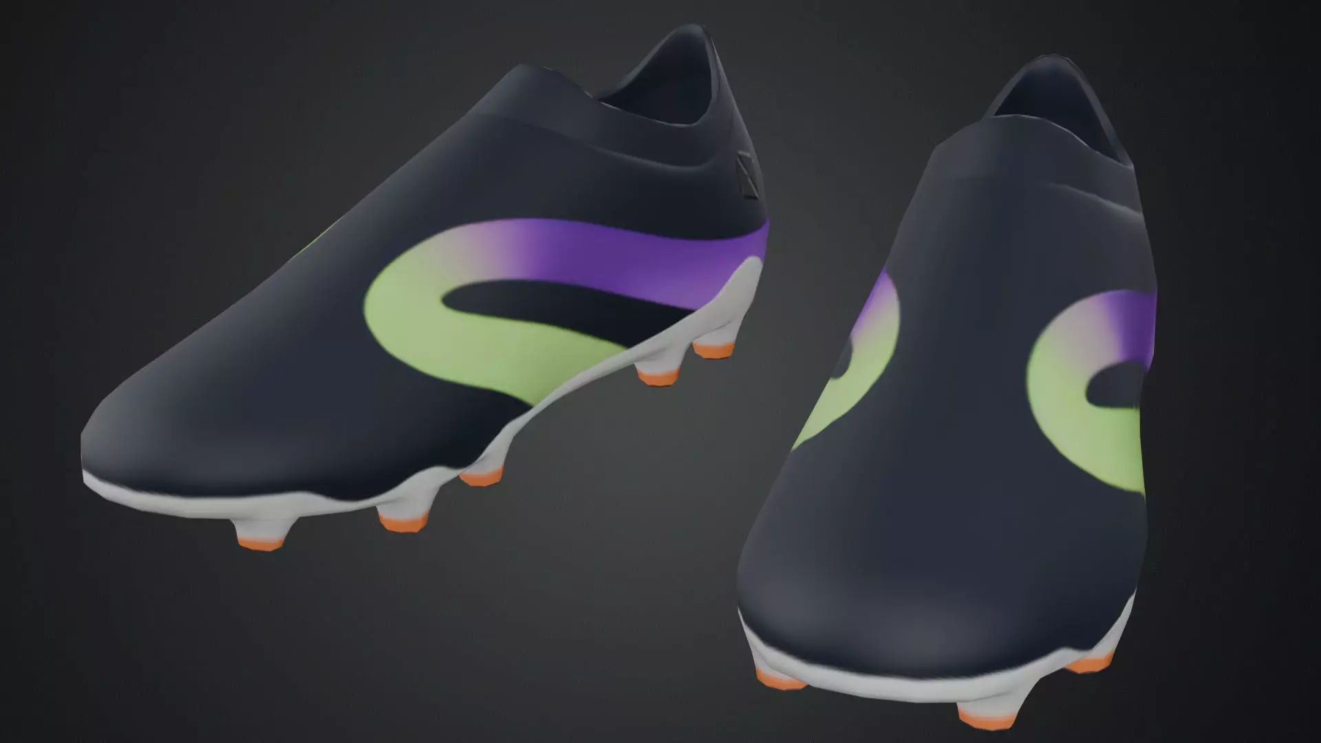Football boots Low-poly 3D model