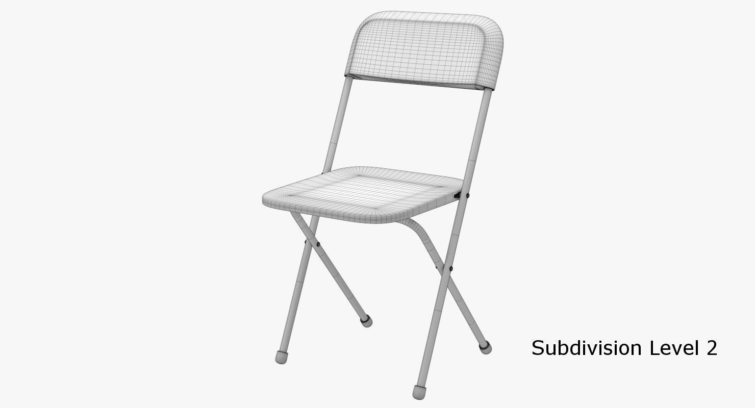 Folding Chair 3D model_6