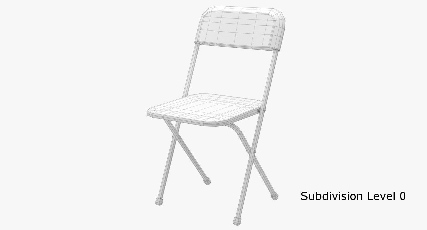 Folding Chair 3D model_4
