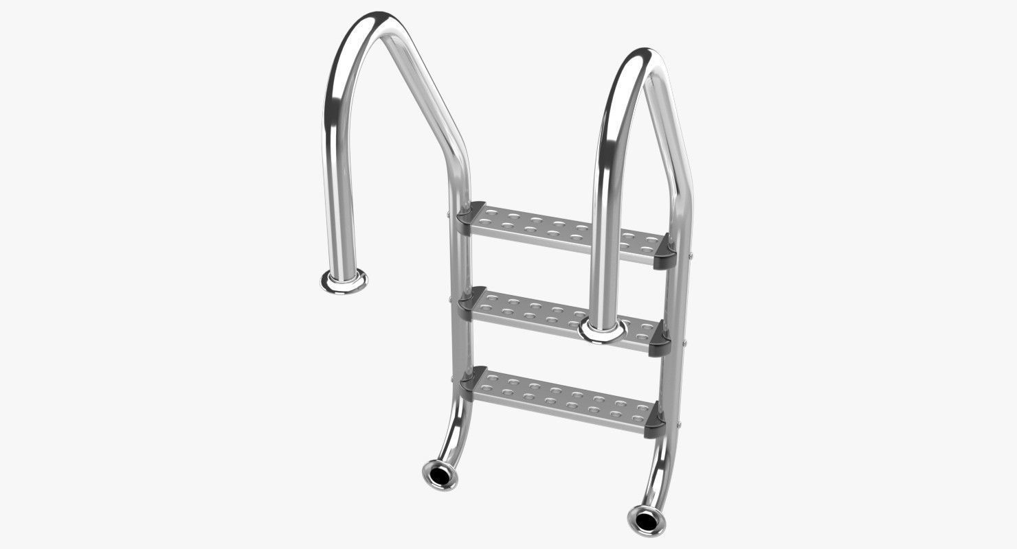 Pool Ladder 1 3D model_2