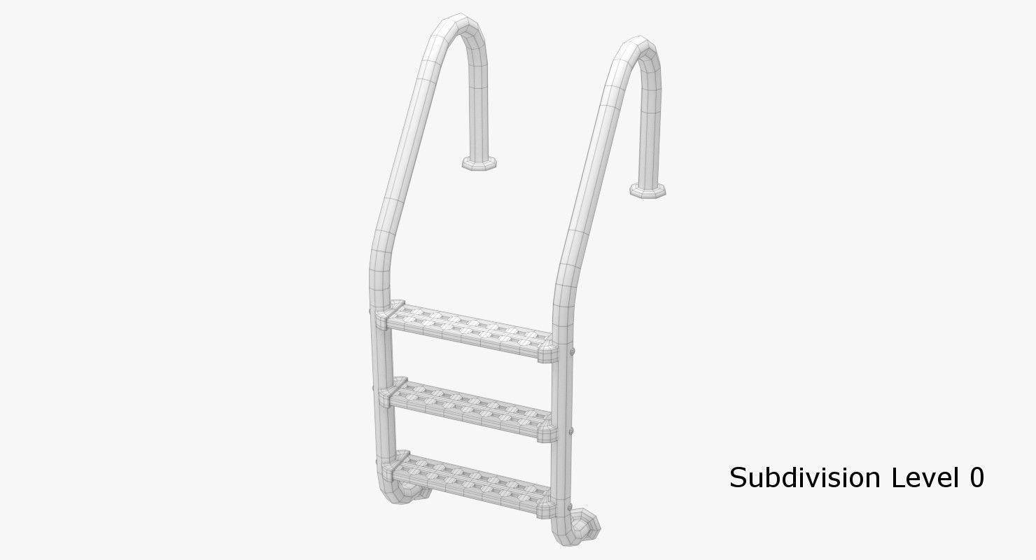 Pool Ladder 1 3D model_5