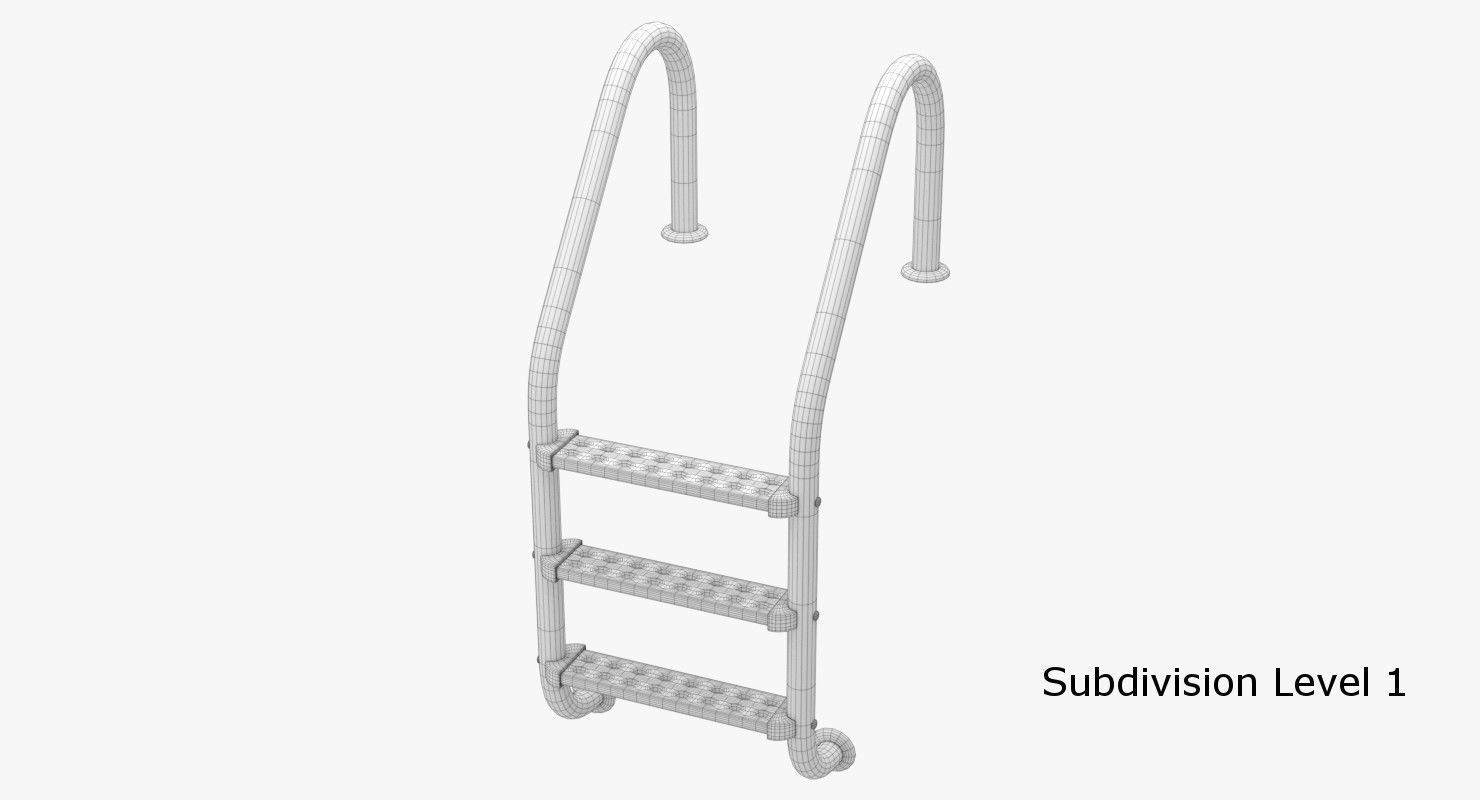 Pool Ladder 1 3D model_6
