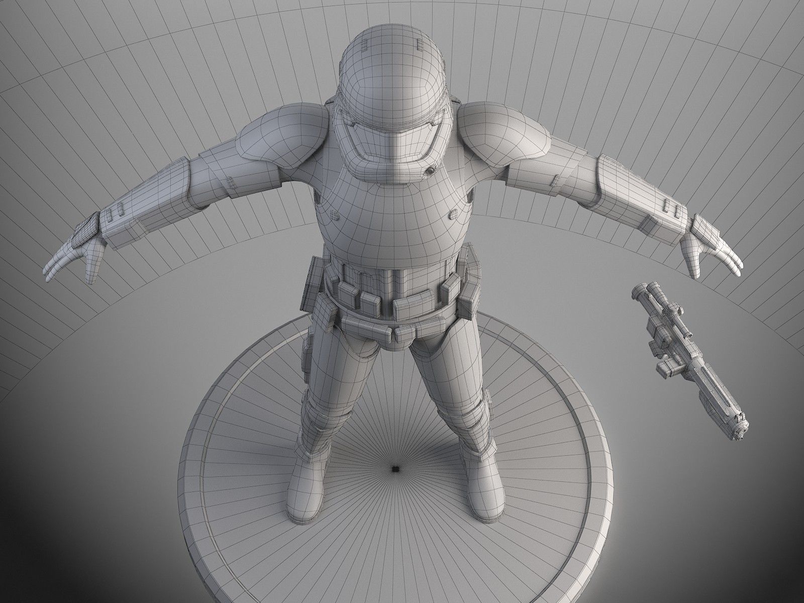 Dirty Storm Trooper Light Star Wars First Order 3D model_22