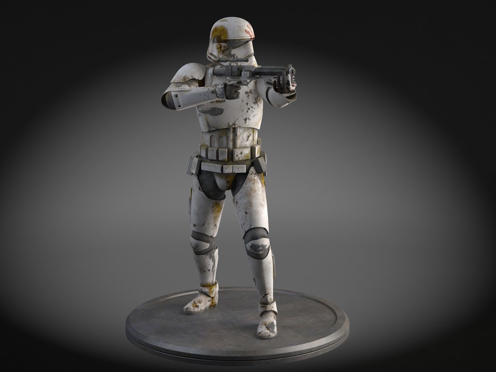Dirty Storm Trooper Light Star Wars First Order 3D model_11