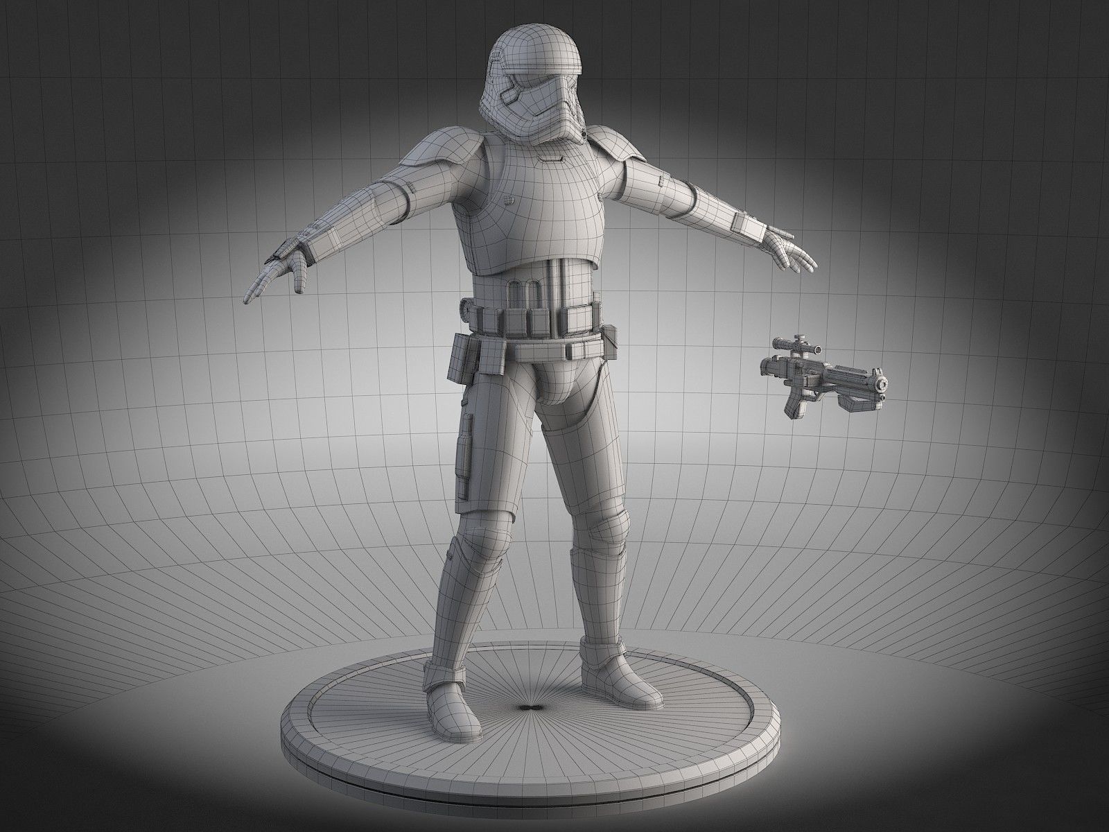 Dirty Storm Trooper Light Star Wars First Order 3D model_20