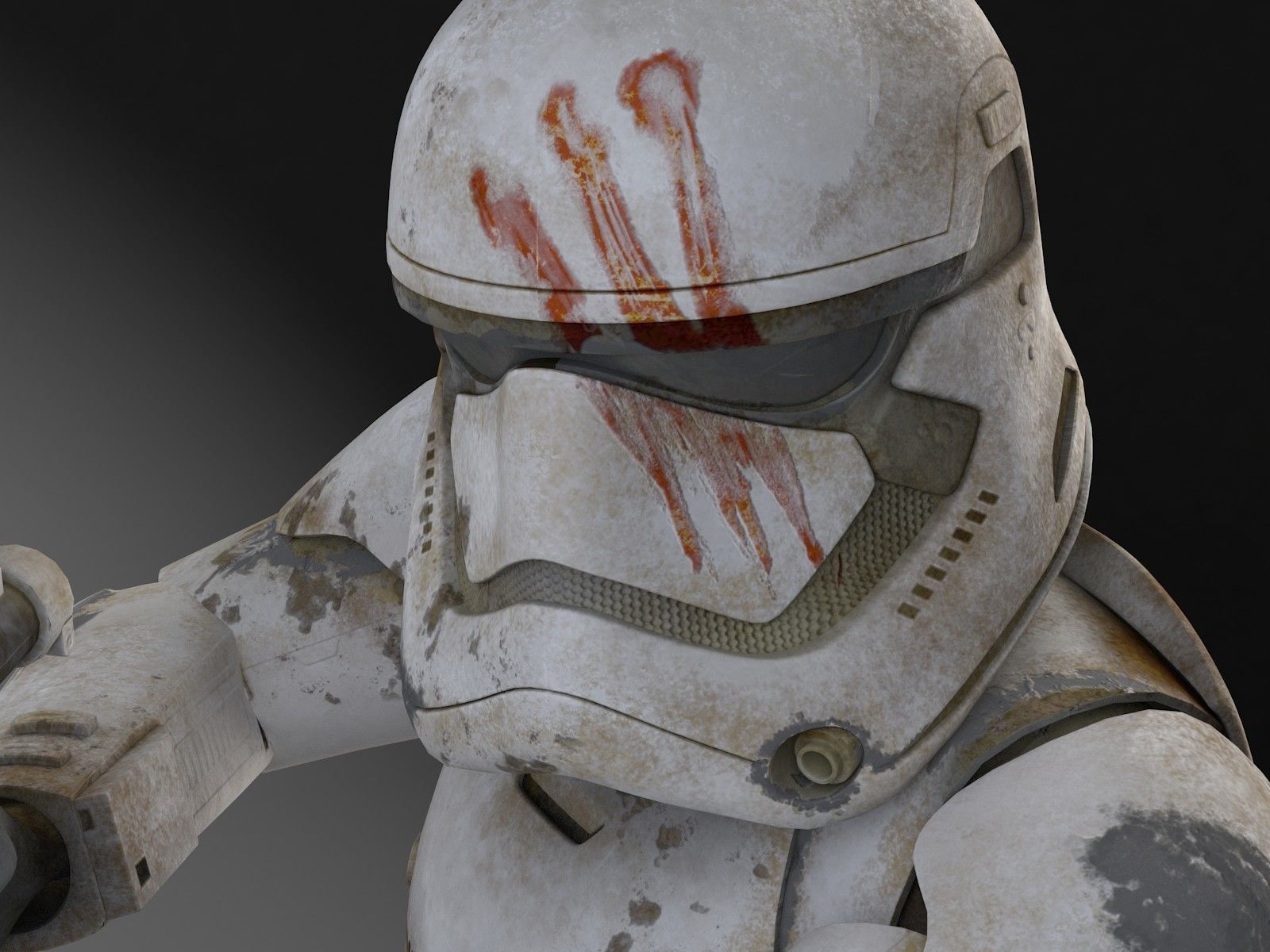 Dirty Storm Trooper Light Star Wars First Order 3D model_14