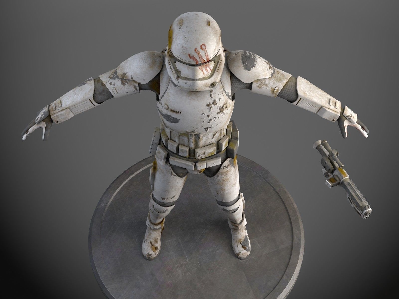 Dirty Storm Trooper Light Star Wars First Order 3D model_10