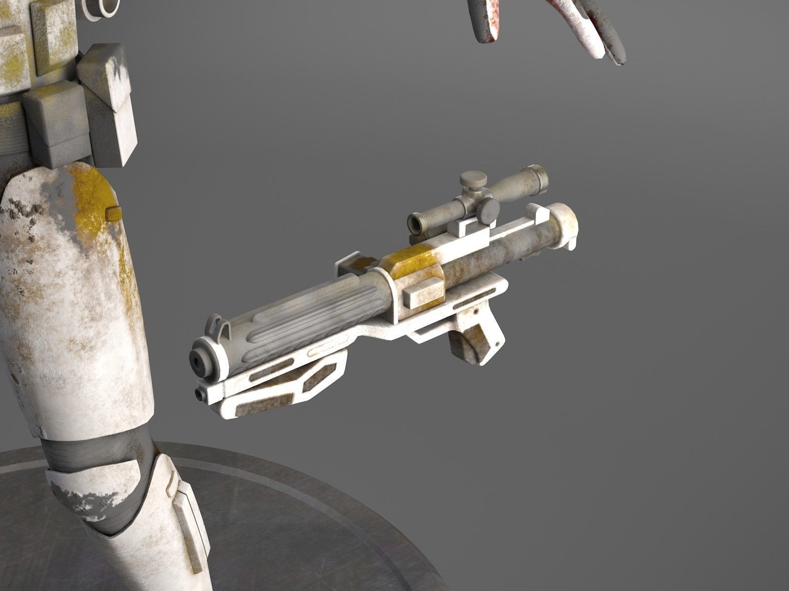 Dirty Storm Trooper Light Star Wars First Order 3D model_7