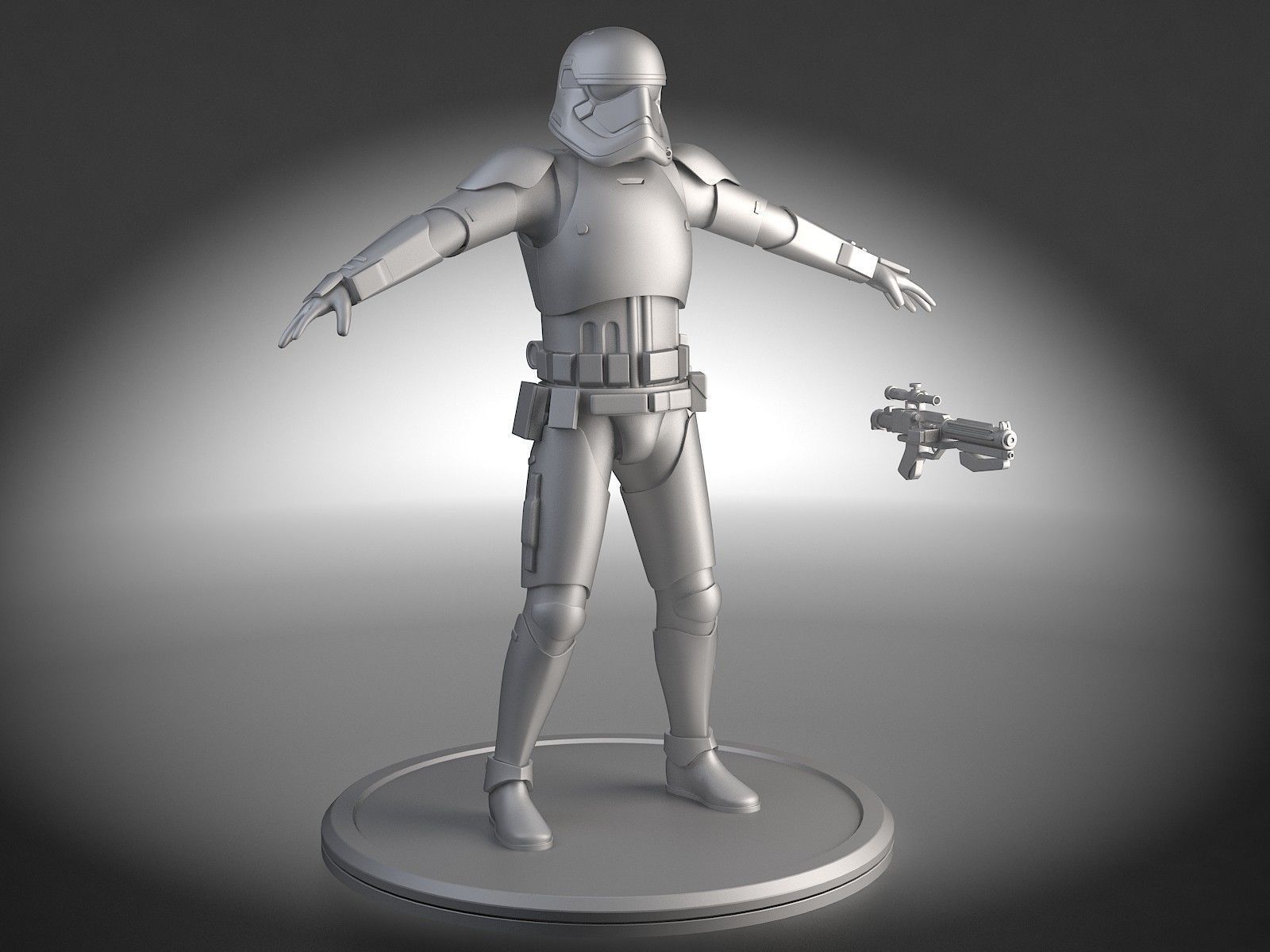 Dirty Storm Trooper Light Star Wars First Order 3D model_16