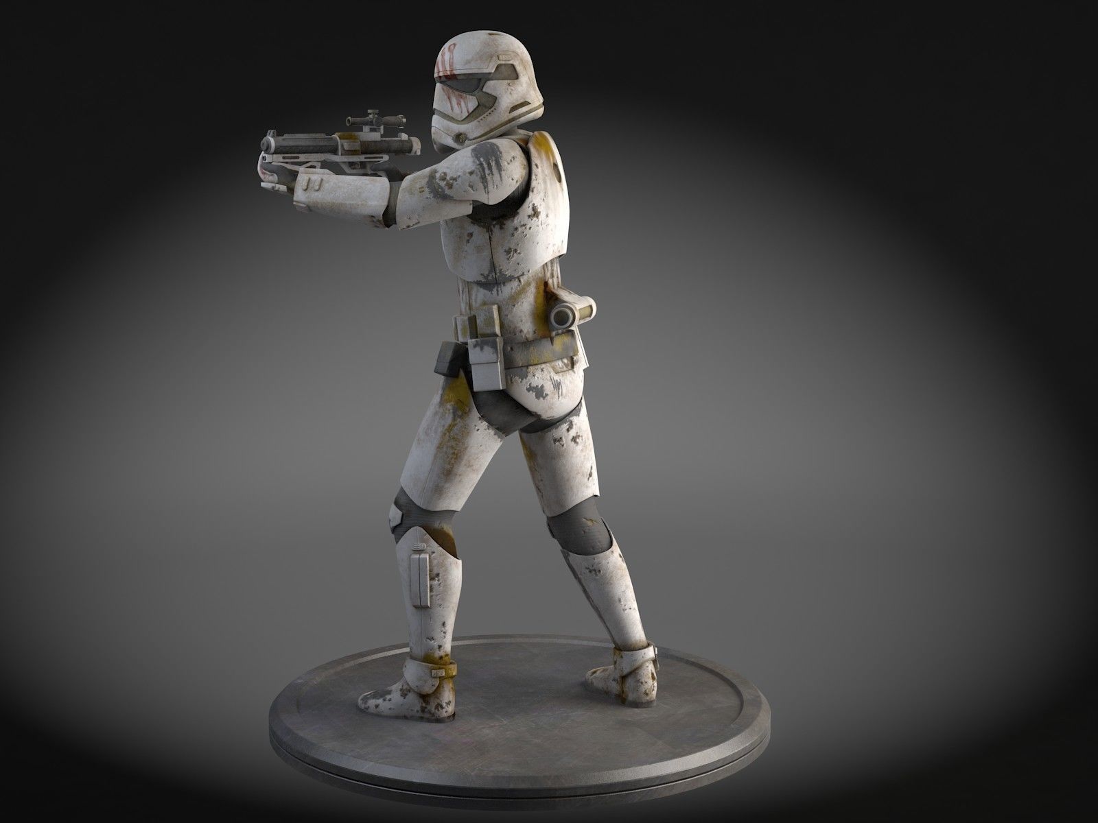 Dirty Storm Trooper Light Star Wars First Order 3D model_12