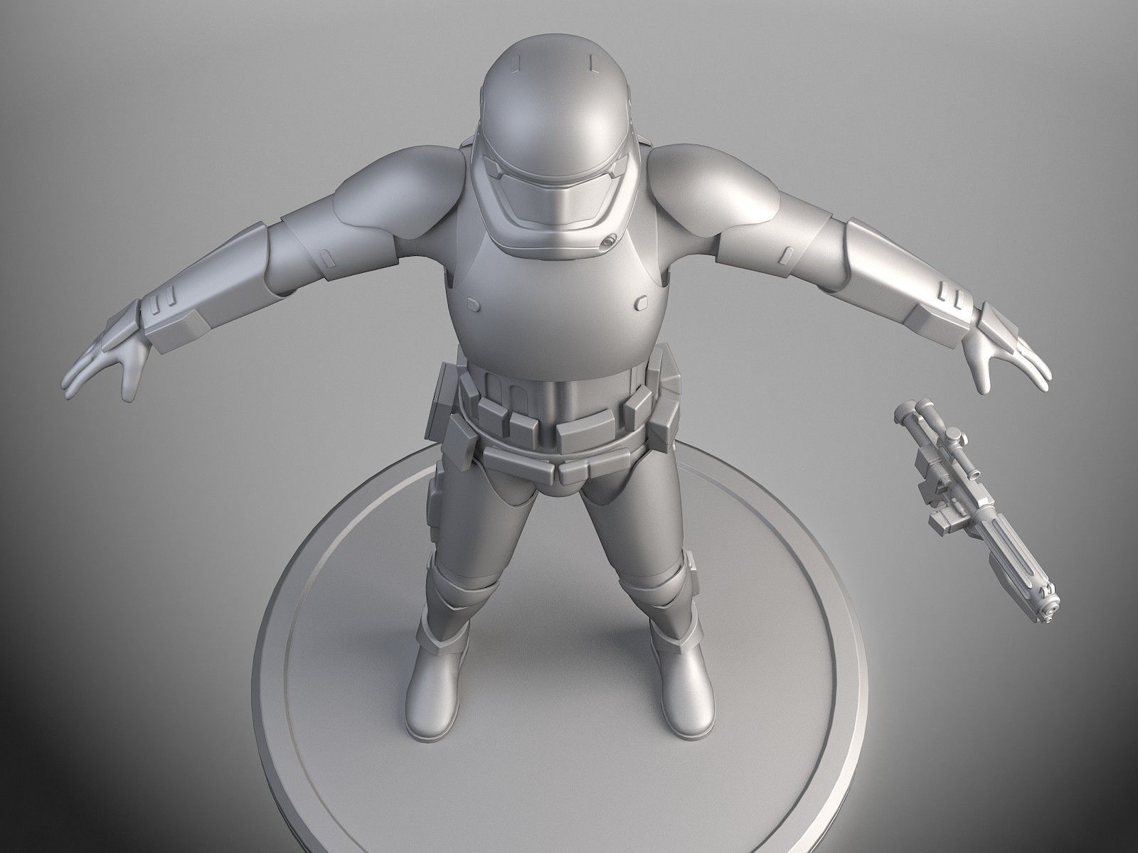 Dirty Storm Trooper Light Star Wars First Order 3D model_19