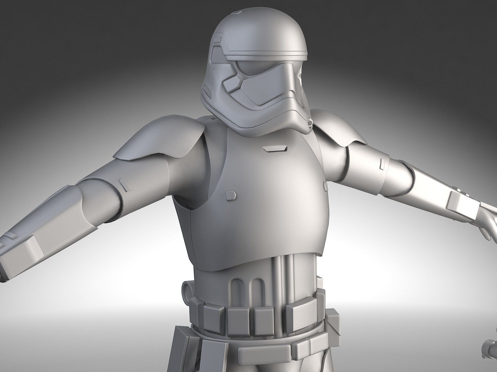 Dirty Storm Trooper Light Star Wars First Order 3D model_17