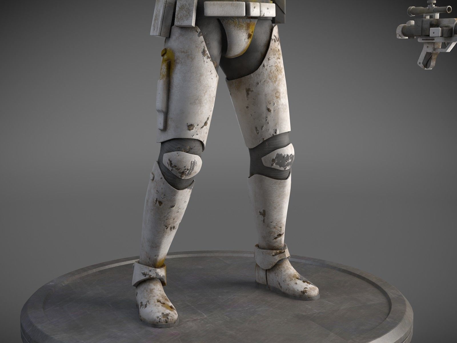 Dirty Storm Trooper Light Star Wars First Order 3D model_5